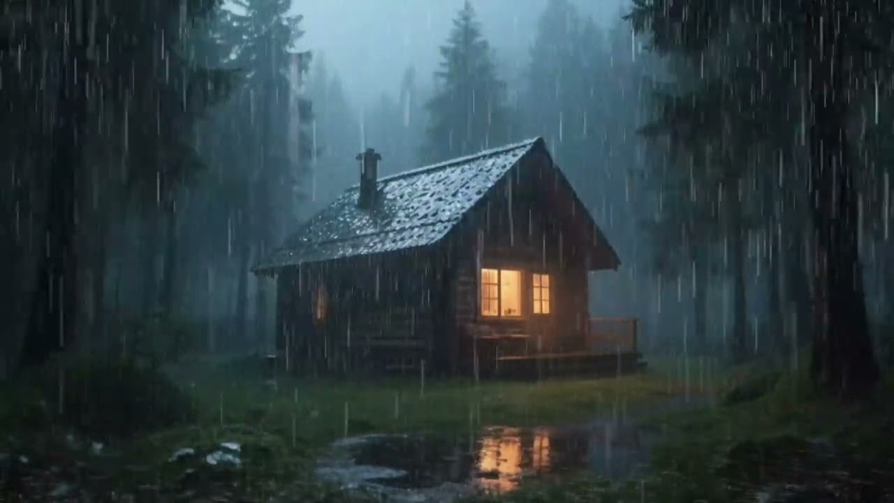 Heavy Rain Sounds for Rest | 1 Hour of Tranquil Rain Ambience