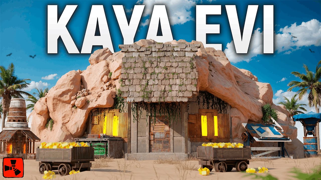Tek Başıma Kayanın Arasına Bunkerli Raid Yemeyen Ev Yaptım!! | Rust Türkçe