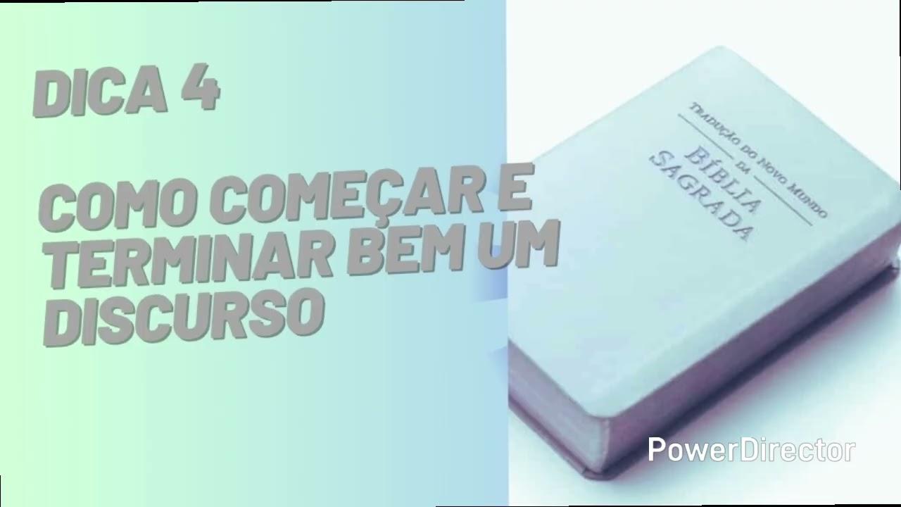 DICA 4: COMO COMEÇAR E TERMINAR BEM UM DISCURSO