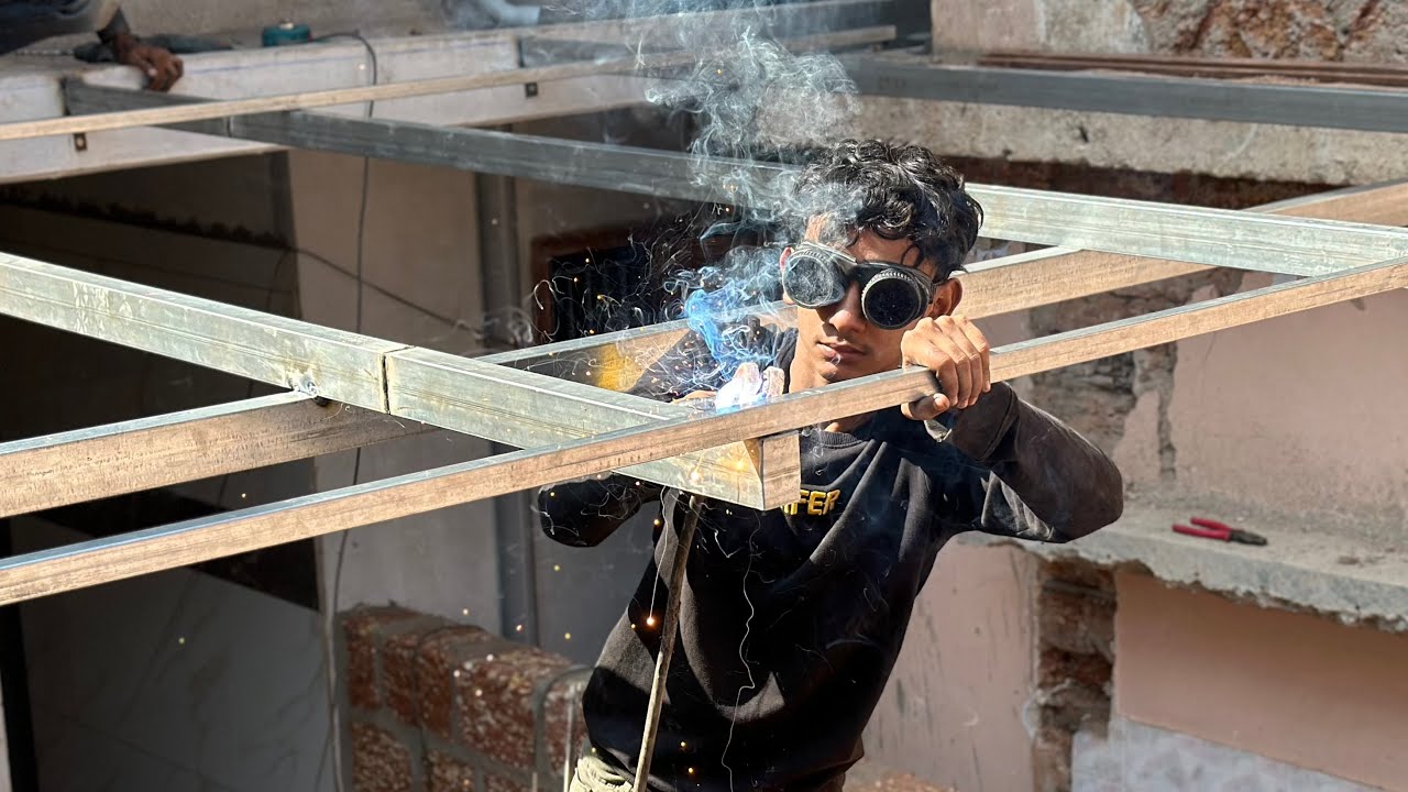 Roofing Sheet Installation Malayalam | Truss Work | Working Kitchen Extension | AluZink Roofing Work