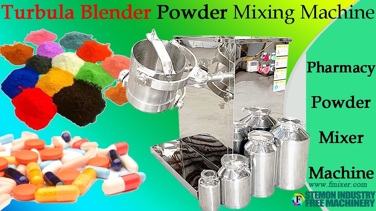 Drum Blender machine for mixing dry powder granules┃Turbula Mixer with three dimensional movement┃