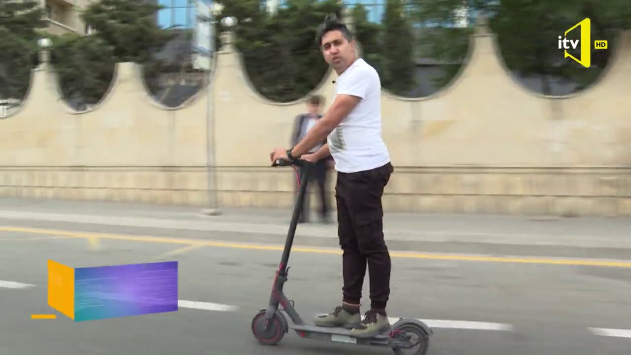 Elektriklə işləyən skuter sürmək elə də asan deyil