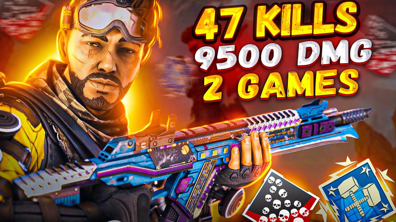 ЗР-119! 47 KILLS & 9500 DAMAGE ON MIRAGE, FOR 2 GAMES! мираж гайд апекс легенд реликвия apex legends
