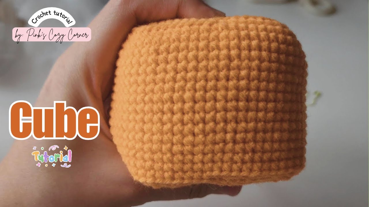 Crochet Cube tutorial / 3D cube tutorial #cube #crochetcube #crochet