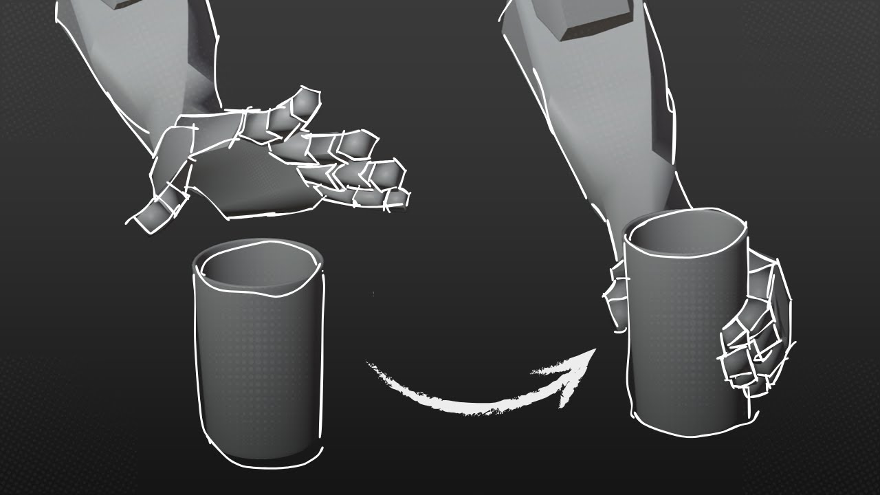 Como ANIMAR um PERSONAGEM PEGANDO OBJETO no Blender