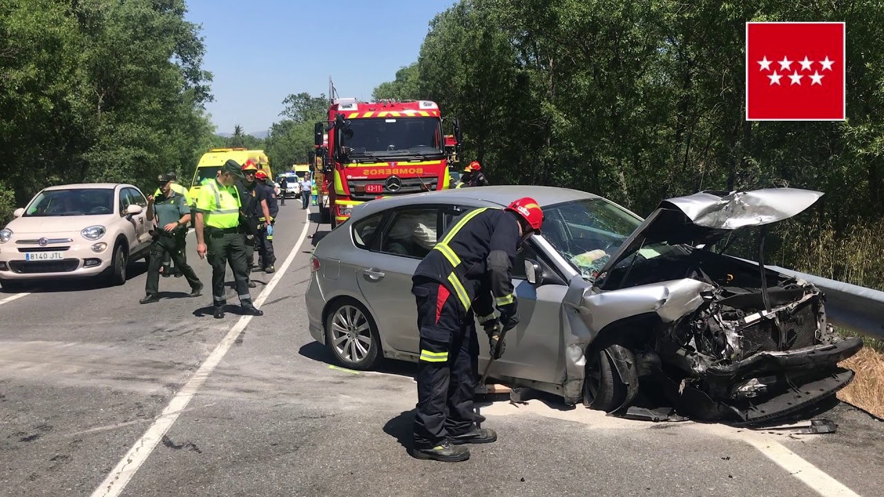 01.06.2019 Accidente de tráfico frontal M-505 con un seis heridos uno de ellos grave