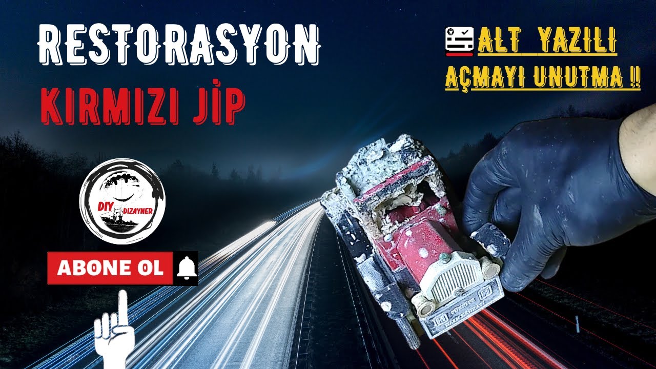 HALK BANKASI KIRMIZI JİP KUMBARA - RESTORASYON(DIY Dizayner)