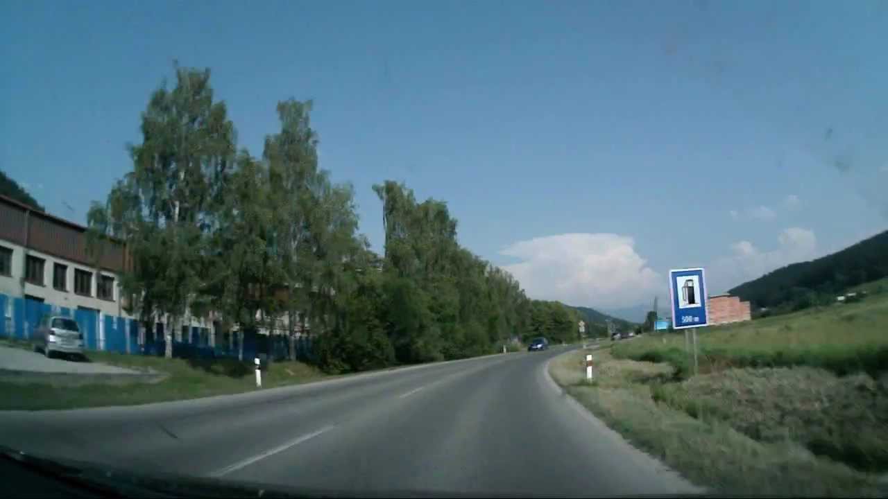 Driving in Slovakia from Veľké Rovné to Žilina