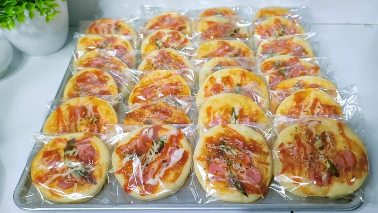 RESEP PIZZA MINI ENAK EMPUK COCOK UNTUK IDE JUALAN! 1/2 kg tepung menghasilkan 50pcs pizza mini