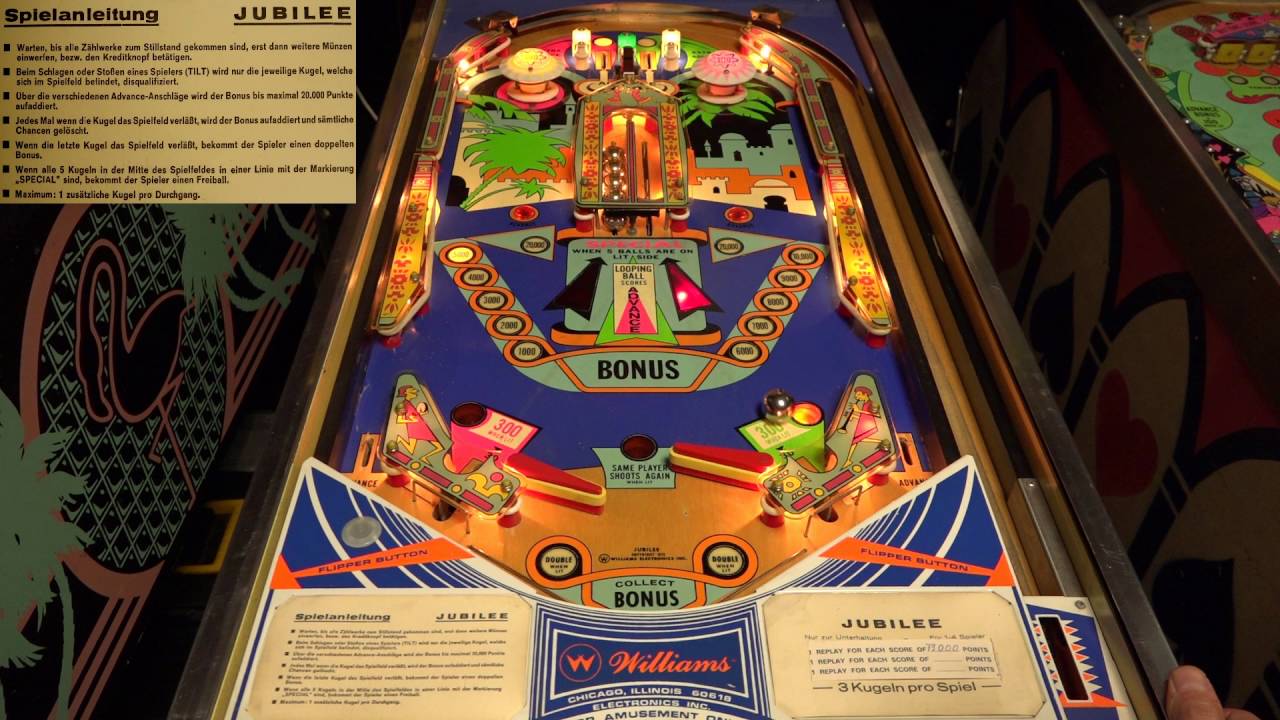 Jubilee (Williams, 1973) Flipper Pinball