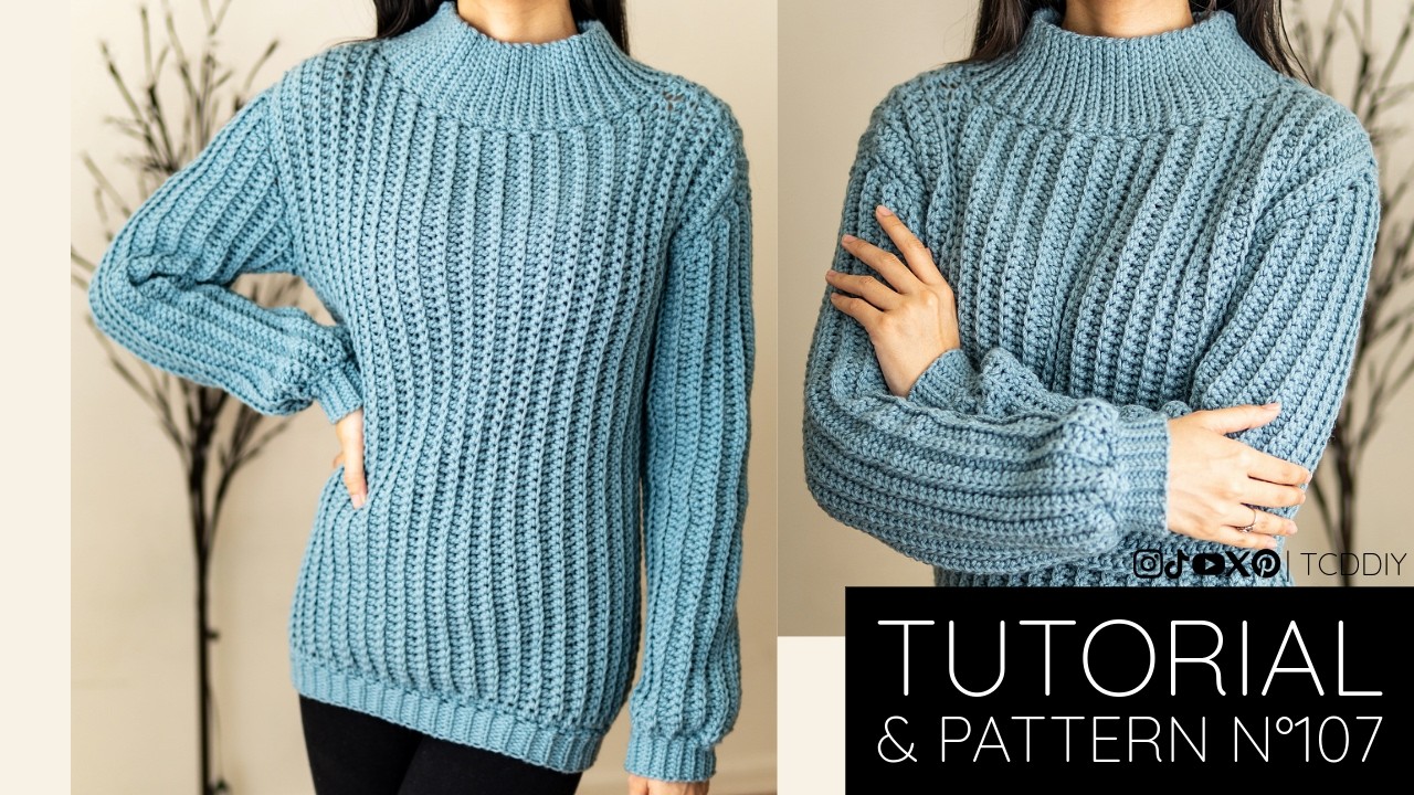 How to Crochet A Classic Sweater | Pattern & Tutorial DIY