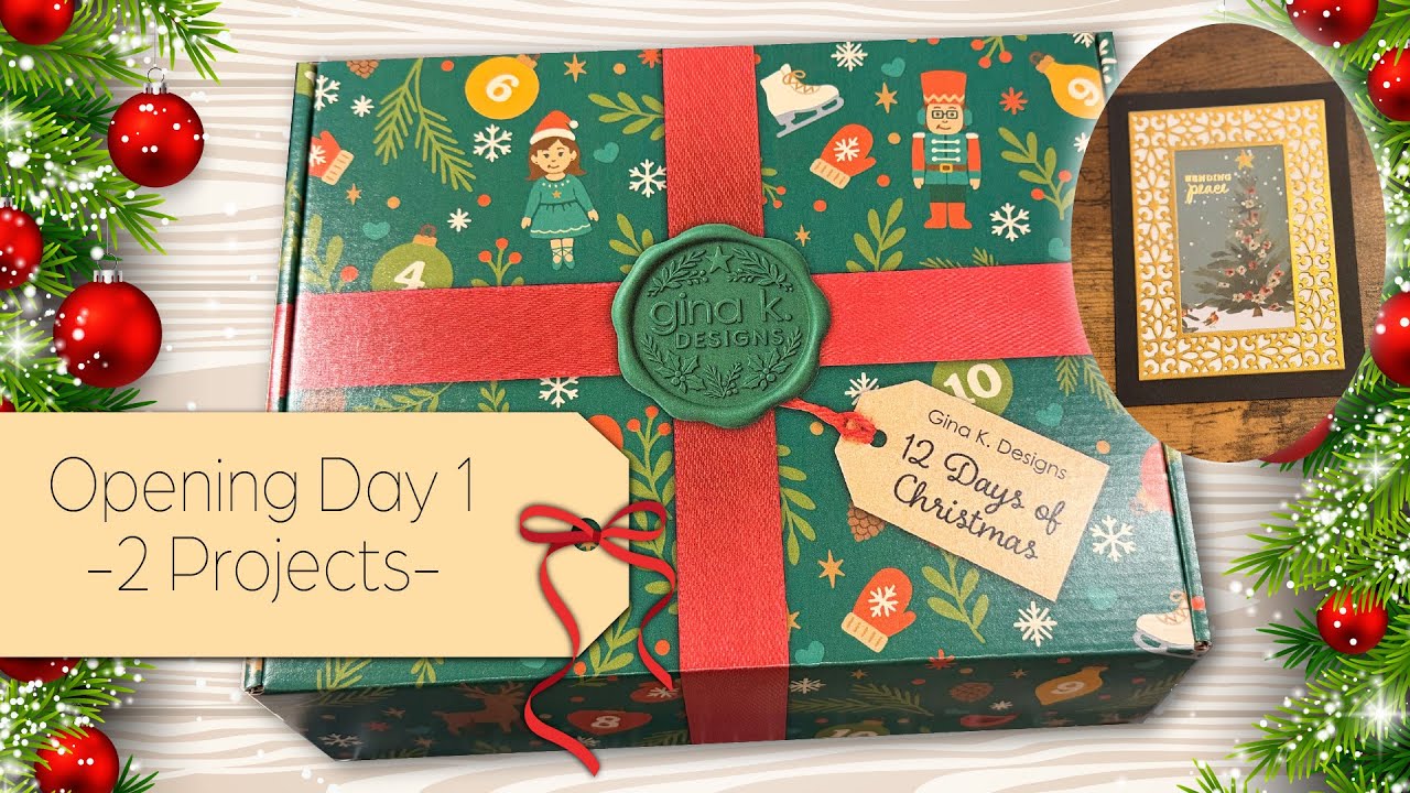 Two Cards, One Frame | Day 1 of 12 Days of Christmas from Gina K
