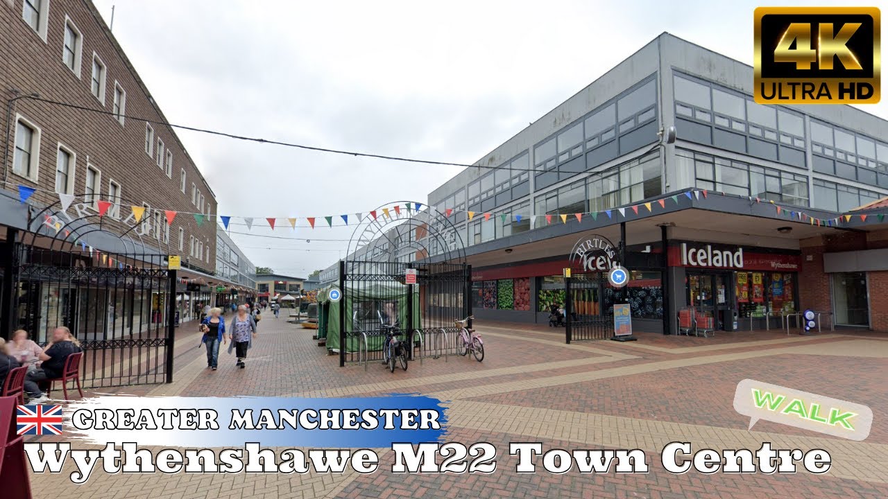 Wythenshawe M22 Town Centre(懷森蕭,曼徹斯特,Greater Manchester)City Walk Tour 4K