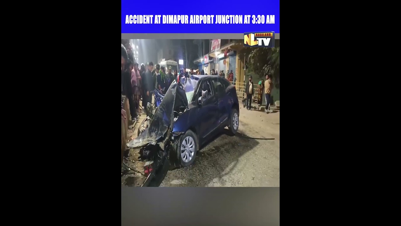 Авария на перекрестке аэропорта Димапур в 3:30 утра.