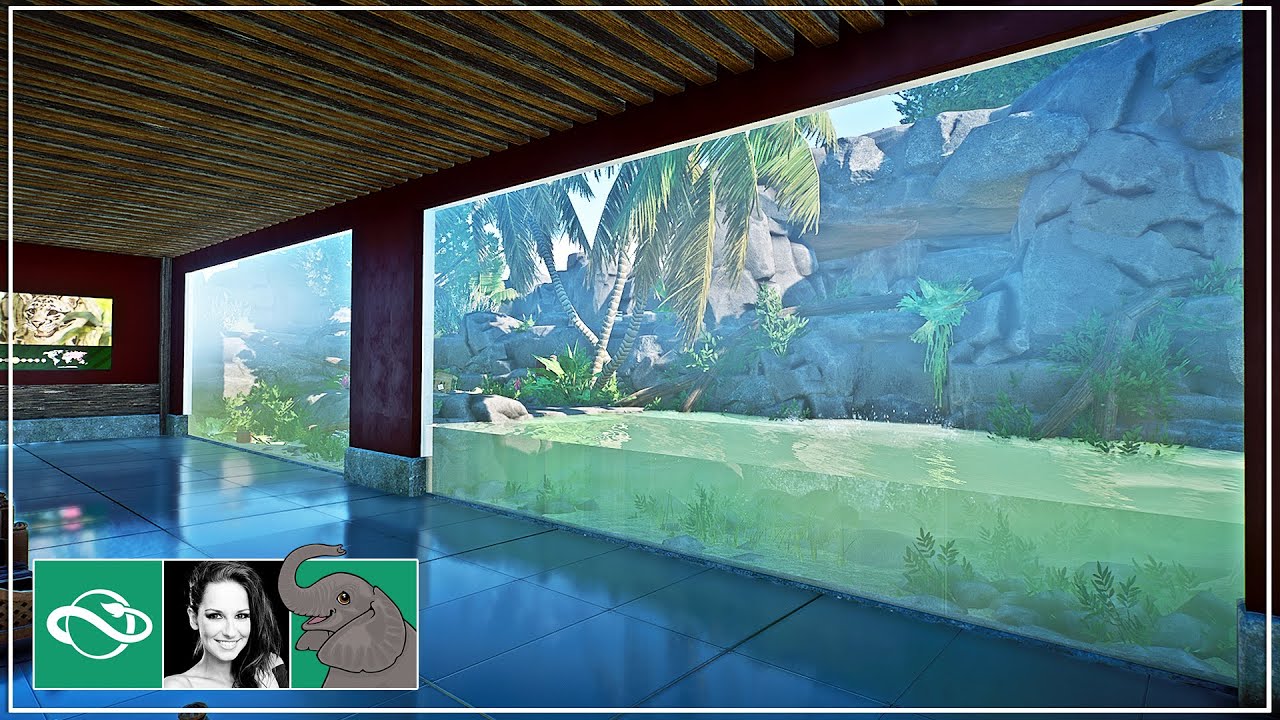 🐘 Clouded Leopard, underwater viewing & waterfall | City Zoo | Planet Zoo |