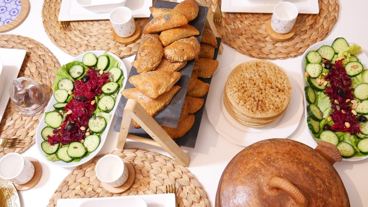 مائدة رمضانية🌙البغرير بالخميرة البلدية/مملحات بحشوة لذيذة جدا/شوربة/بديل الجبن