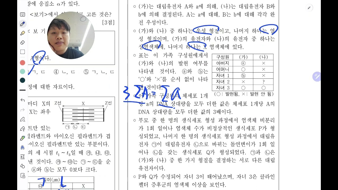 정석준식 25학년도 10월 생명과학Ⅰ 손해설