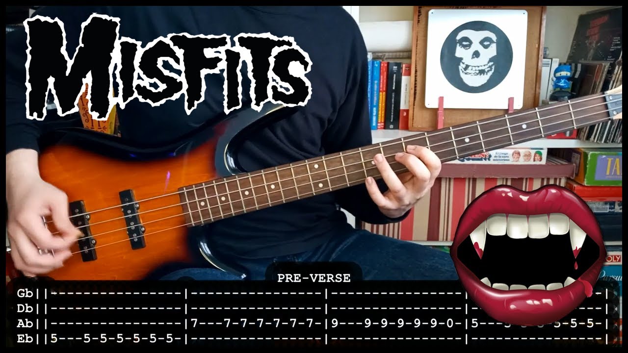 MISFITS - Vampire girl 🧛‍♀️ (BASS TABS) [lyrics + PDF]