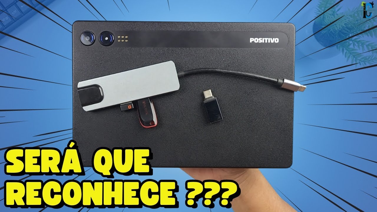 Será que o Positivo Vision Tab 10 RECONHECE ADAPTADORES Tipo C? EU TESTEI e esse foi o RESULTADO!