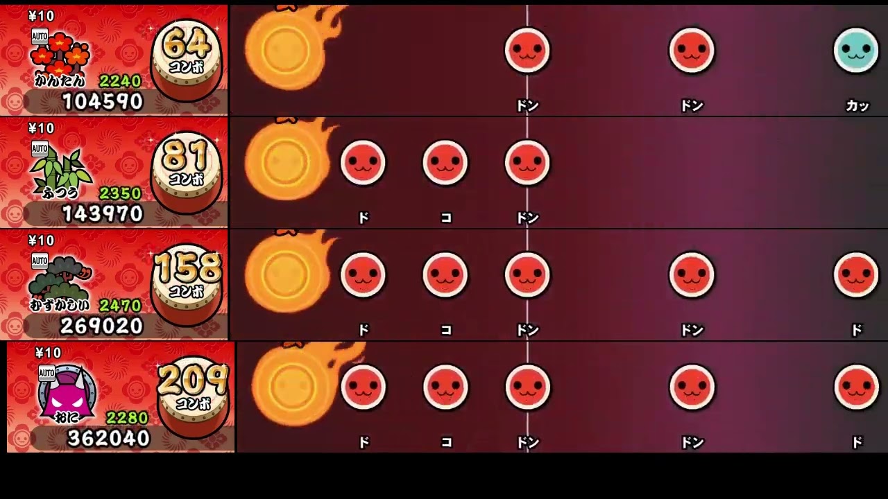 【太鼓の達人 NS2】夏祭り【全難易度同時再生】