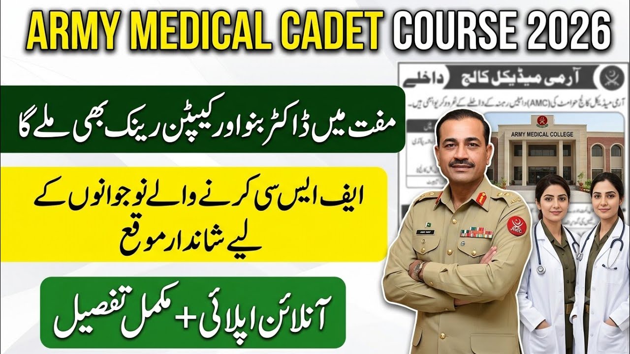Medical Cadet Course 2026 Registration Open | AMC Free MBBS | How to Become Captain Doctor