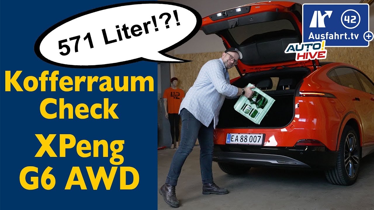 Kofferraum-Check: XPeng G6 - was passt in den Kofferraum? Fahrrad? Leiter? Koffer? Taschen?