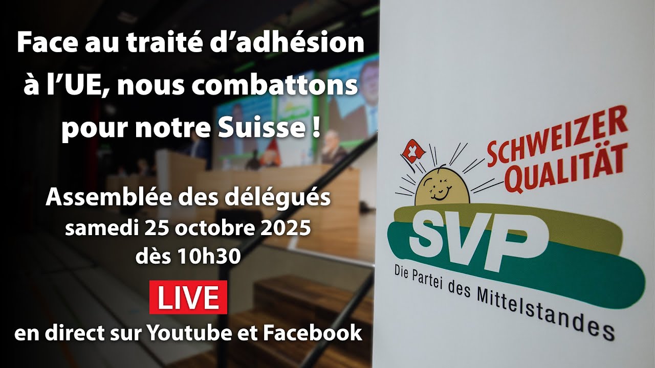 L’Assemblée des Délégués de l’UDC Suisse du 25 octobre 2025 à Wimmis (BE)