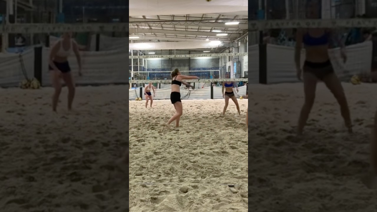 Favorite play with Skylar from this weekend! #volleyball #sand #beachvolleyball #beachvb #dig