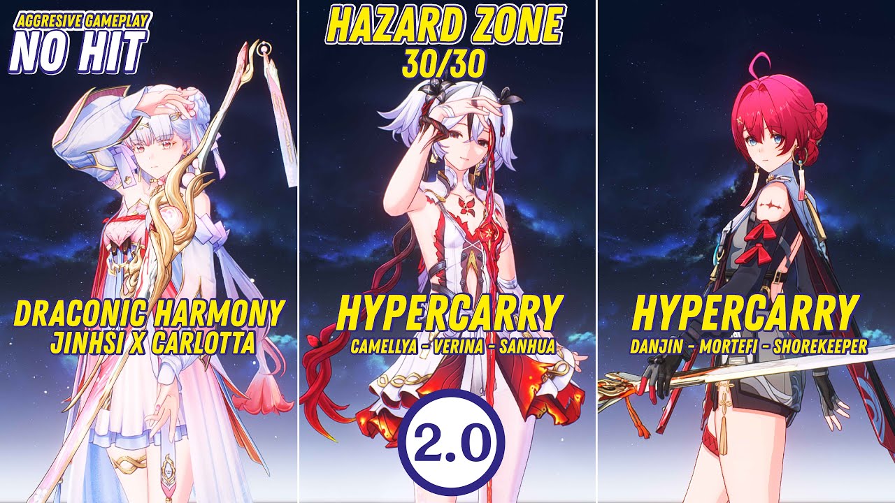 Tower of Adversity 2.0 | Jinhsi - Camellya - Danjin | Hazard Zone - Wuthering Waves