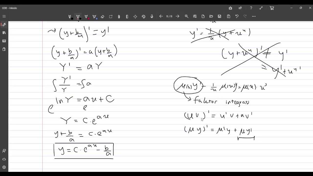 PD Linear Orde 1 dan Faktor Integrasi