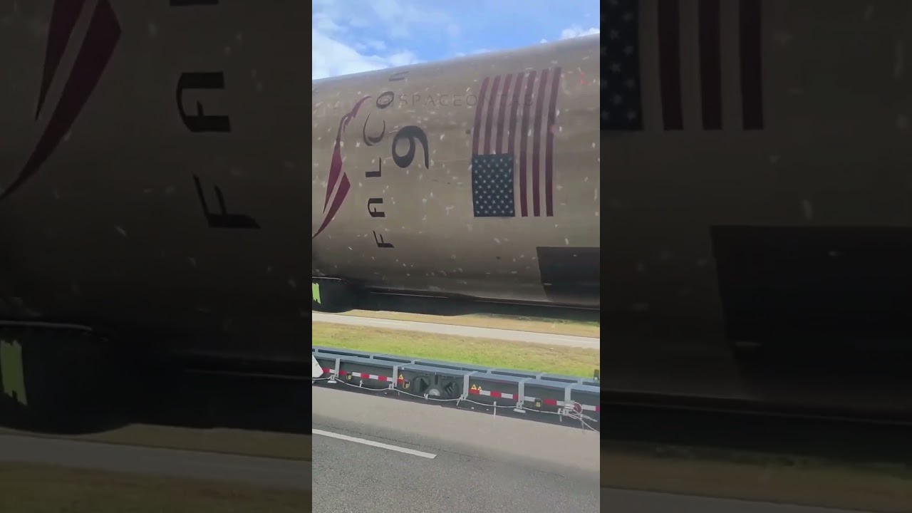 SpaceX Transports Falcon 9 Rocket from California to Kennedy Space Center