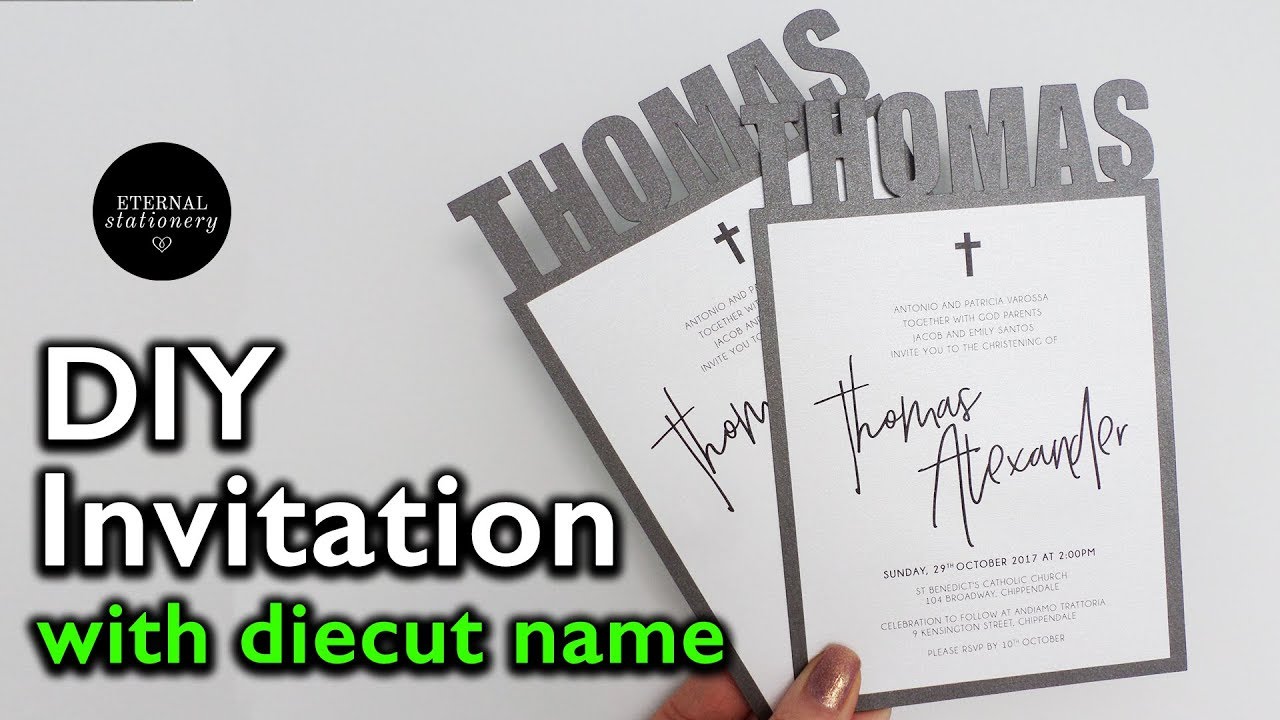 Easy DIY Personalised Invitation - svg file in Adobe Illustrator | Cricut | Eternal Stationery