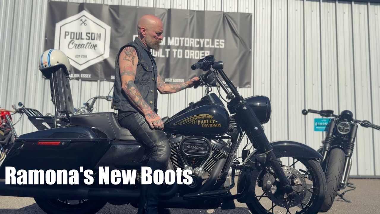 Посмотрите на эту мастерскую по тюнингу мотоциклов &mdash; мы готовим наш Harley Davidson к турам этого...