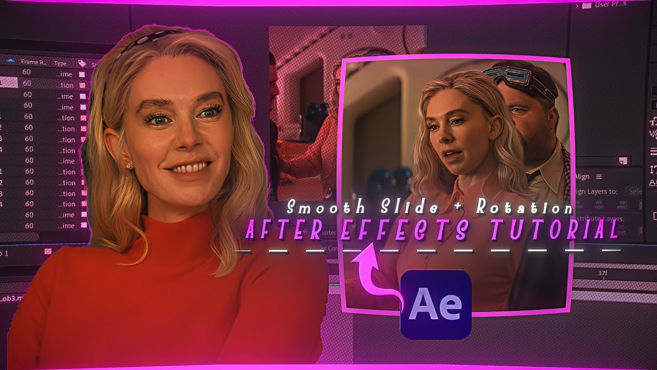 How to make Smooth Slide and Rotation easily in After Effects ( Easy tutorial )