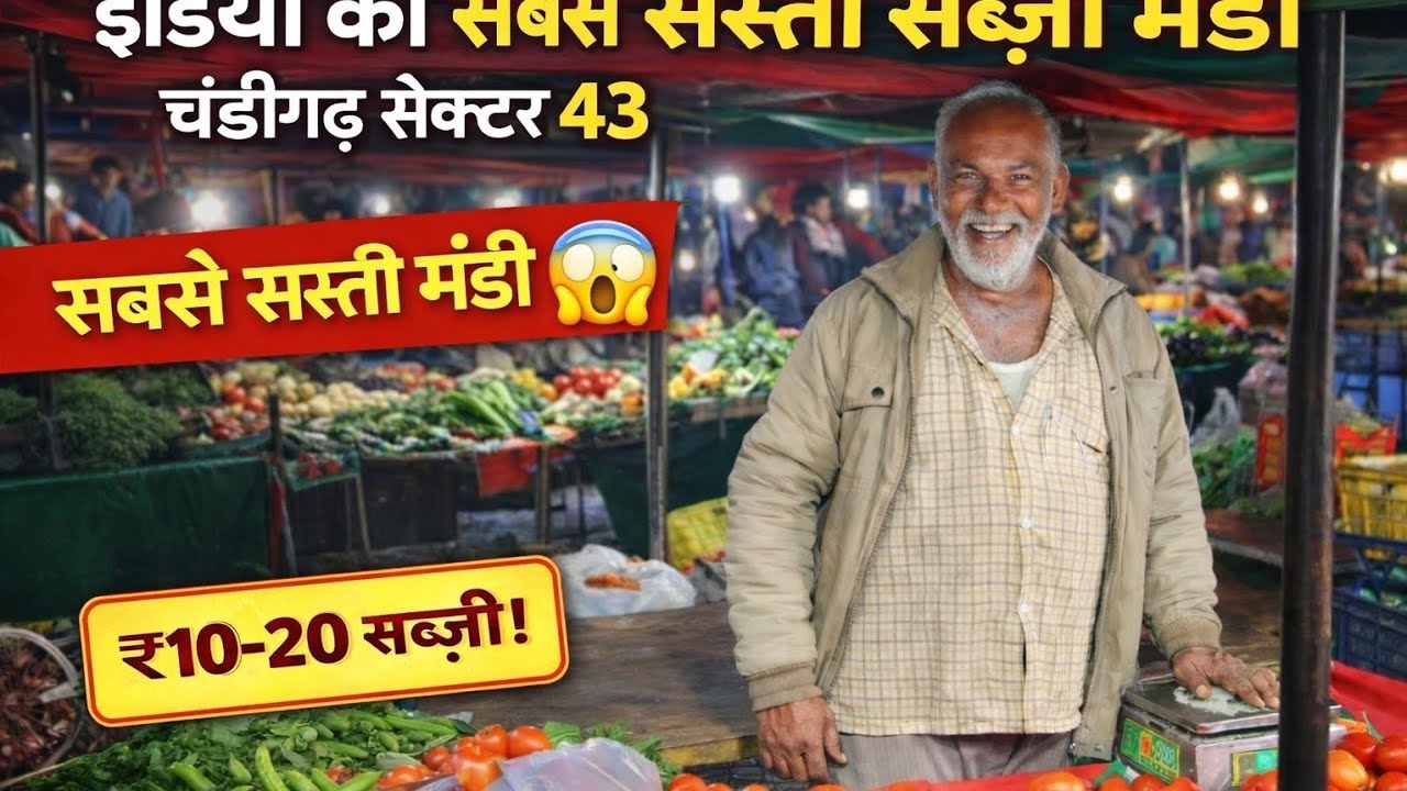 चंडीगढ़ की सबसे सस्ती सब्जी मंडी🥦🥬🫑🥕🥔🥒#viral #daliyvlog#sabjimandi #trending #chandigarh 