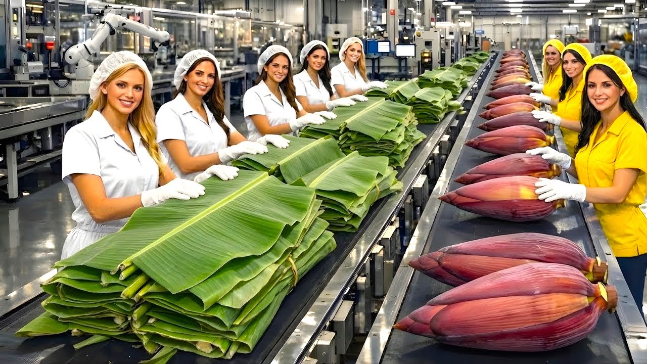 Inside the Factory The Manufacturing Process of Banana Leaves & Blossoms at Massive Scale