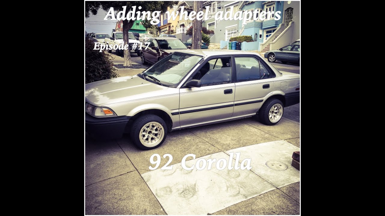 Adding wheel adapters on the 92 Corolla, 4x100 to 4x114.3 with Rota wheels! Episode #17