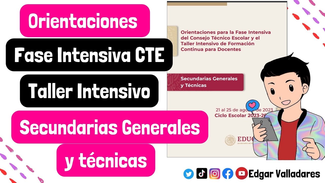 PASO A PASO TALLER INTENSIVO DE FORMACIÓN CONTINUA Y CTE: SECUNDARIAS GENERALES Y TÉCNICAS