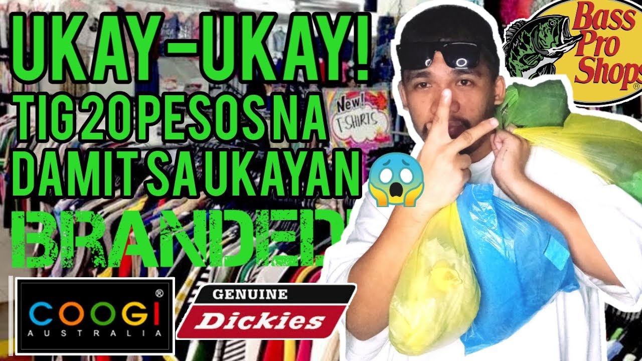 20 PESOS LANG! Branded na damit sa Ukay-ukay (Bass Pro Shop, Coogi, Genuine Dickies) THRIFT WITH ME!