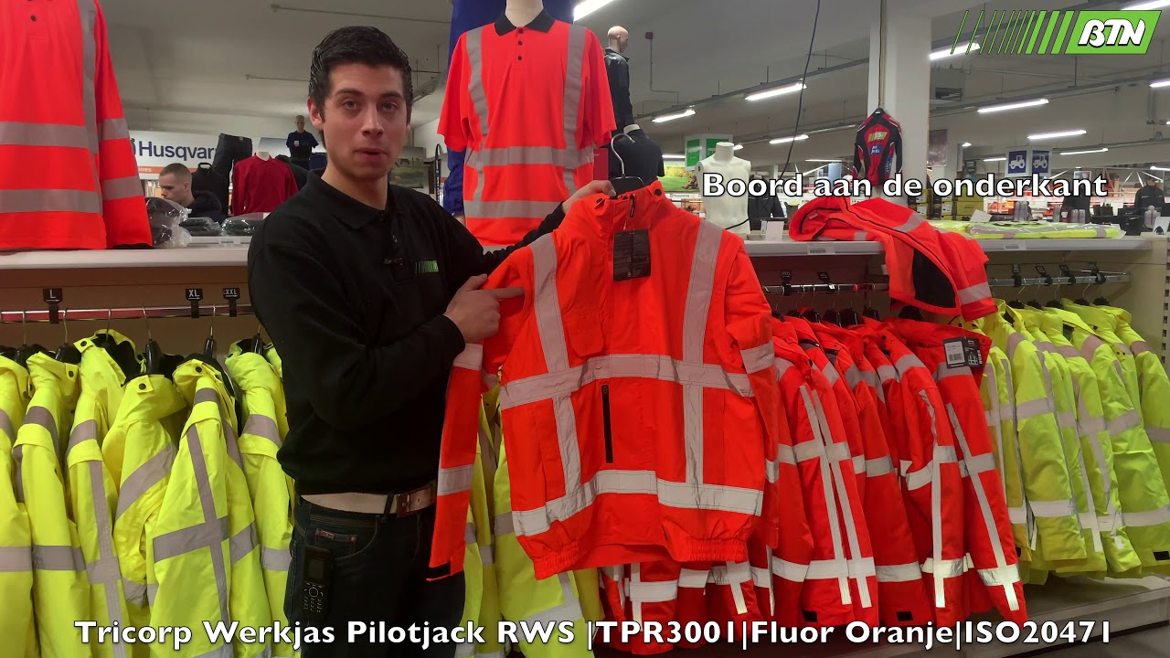Tricorp Werkjas Pilotjack RWS |TPR3001|Fluor Oranje|ISO20471 - BTN de Haas