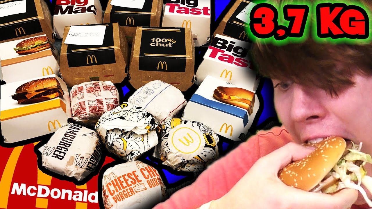 Zjedol som VŠETKY BURGRE V MEKÁČI za 24 HODÍN! **čo sa mi stalo?**