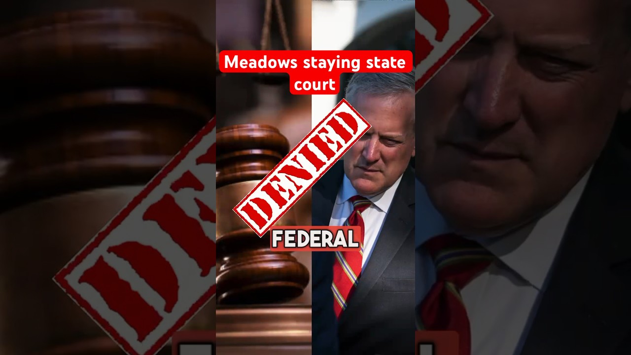 Why Meadows staying in state court? #news #criminal #trump #crime #politics #law #legal