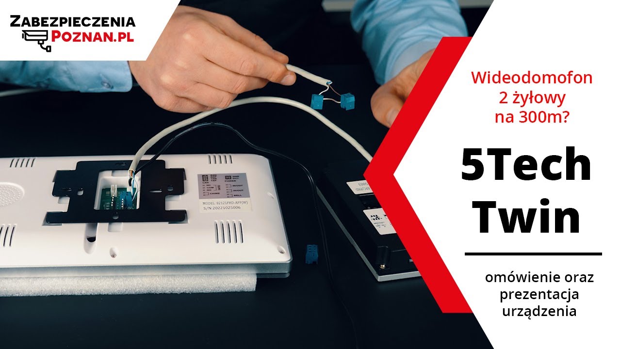 Wideodomofon do domu z aplikacją - jak działa 2-żyłowy wideodomofon 5tech Twin na zasięg 300 metrów?
