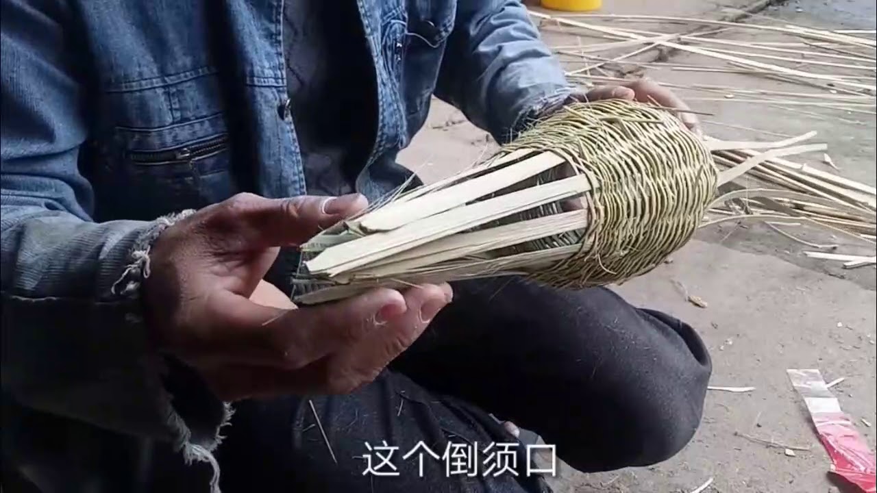 自己用竹子制作魚籠，簡單易學