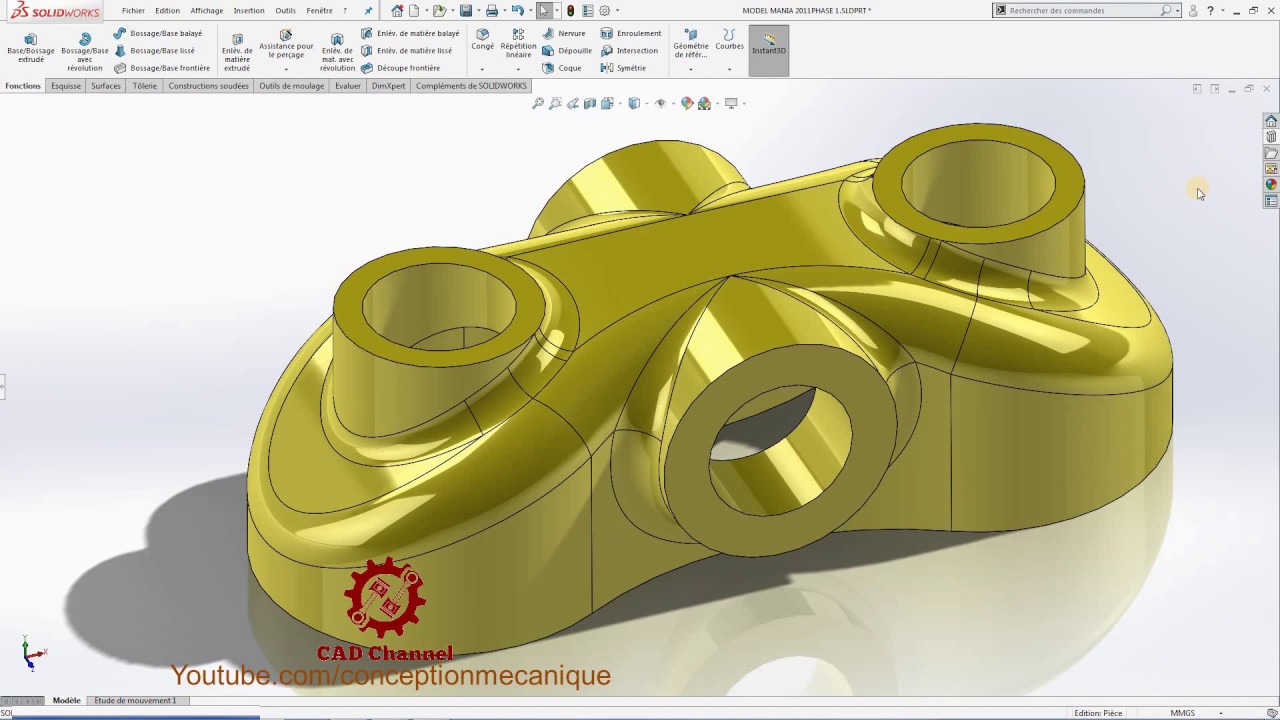 SolidWorks modeling : model mania 2011 PHASE 2