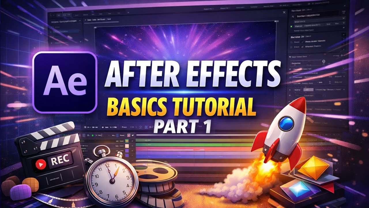 Learn Adobe After Effects & setting up before starting - Complete Introduction & Overview of panels