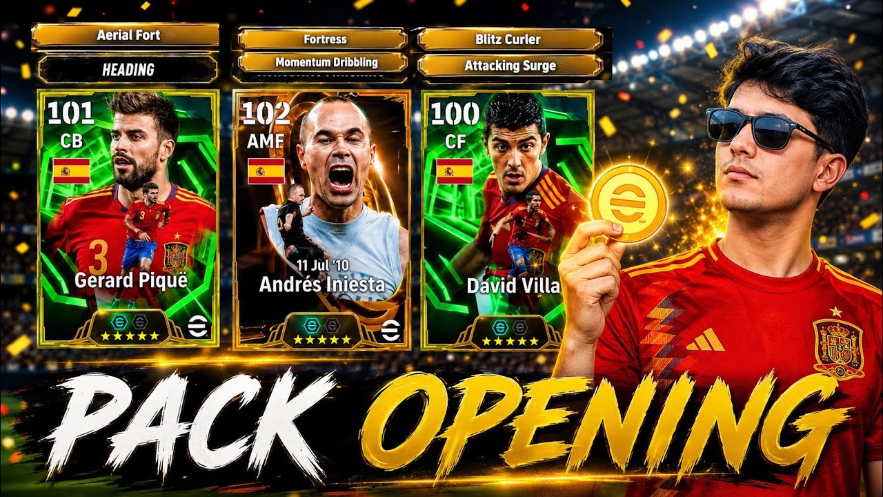 SPAIN BIG TIME EPIC PACK OPENING TRICK TO GET BIG TIME INIEASTA, VILLA, PIQUE #freeepic 