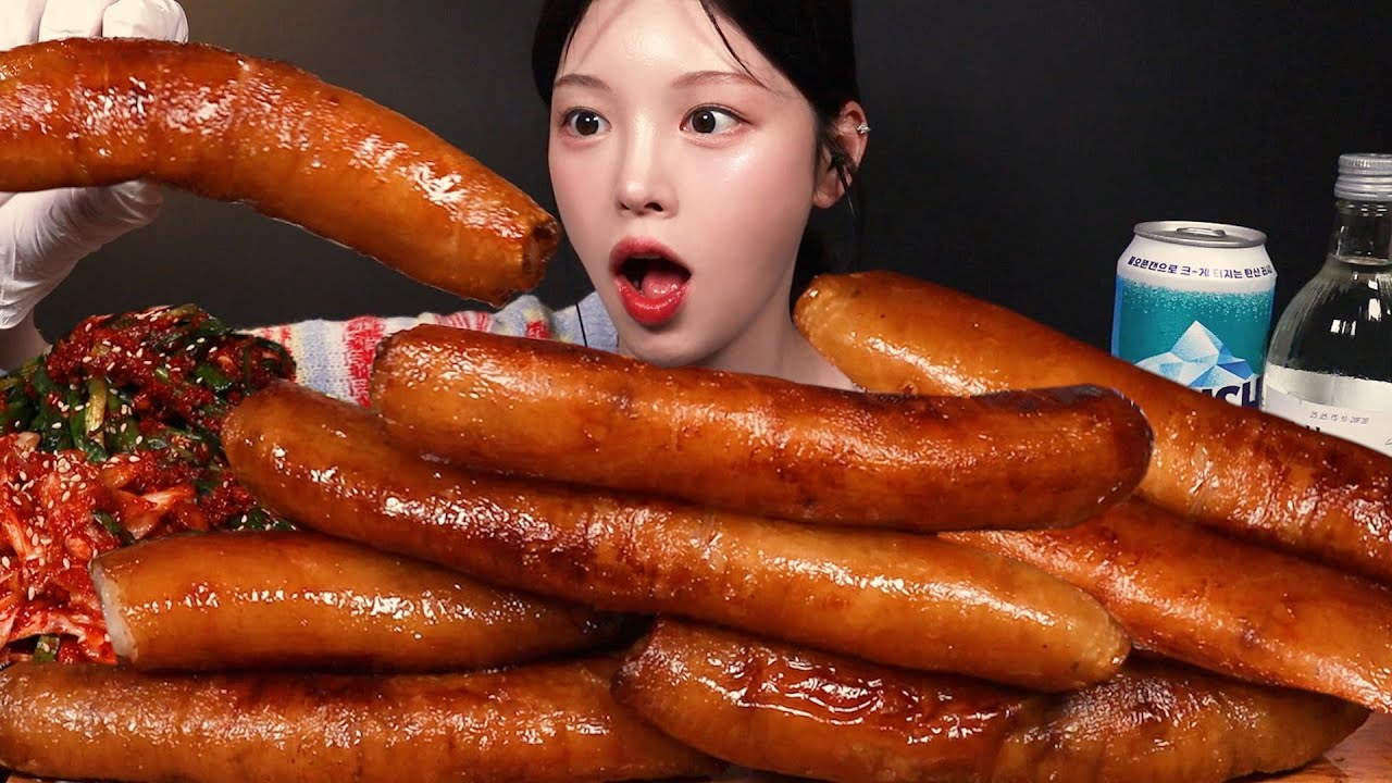 SUB)레전드 대왕 통대창 먹방! 크러시맥주에 파김치 실비김치까지 대창 소맥 꿀조합 Beef Intesine & Beer Mukbang Asmr