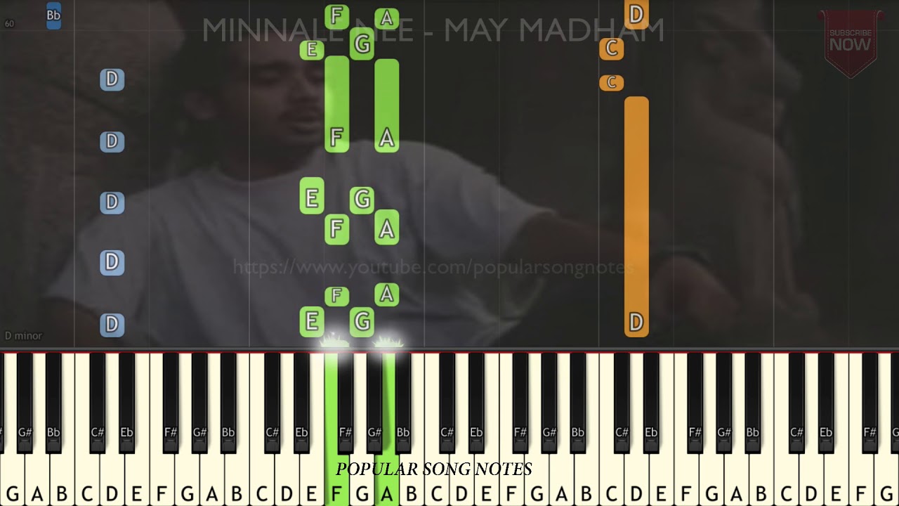 MINNALE NEE - MAY MADHAM (EASY TO PLAY) VERSION