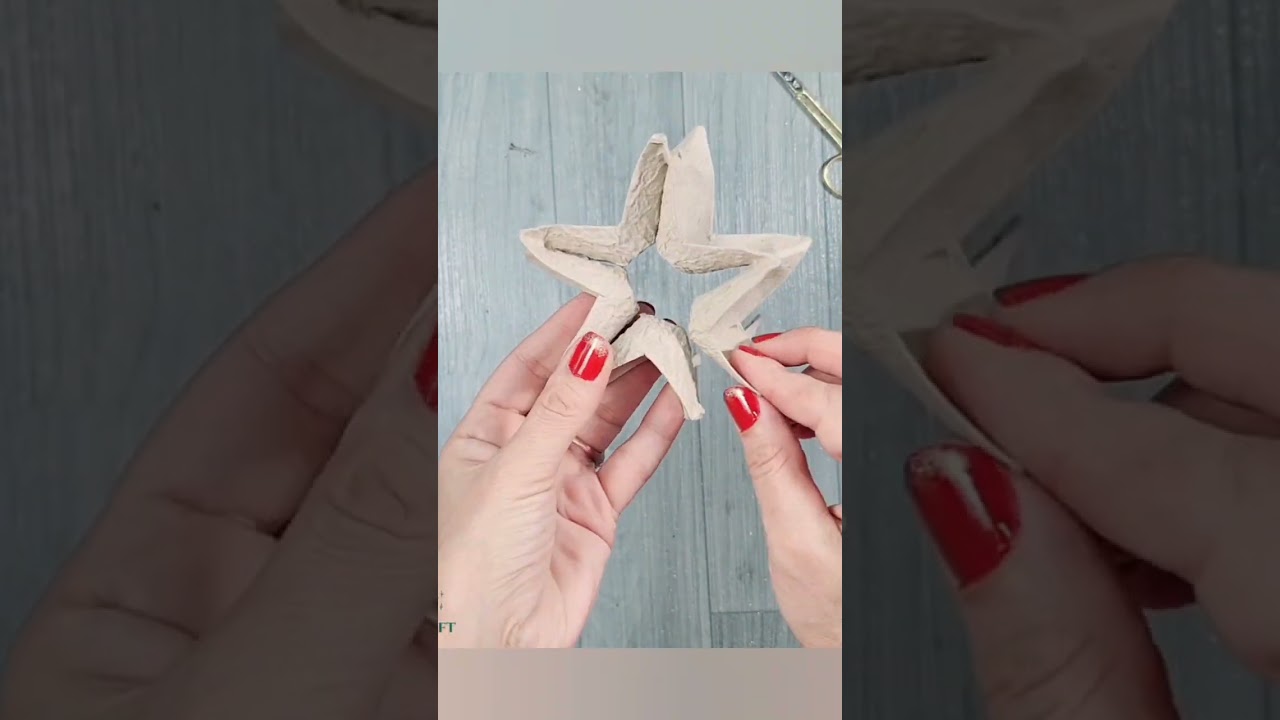 Egg carton craft idea for Christmas 🫶🎅 #shorts #short #shortvideo #shortsvideo #viralvideo #video